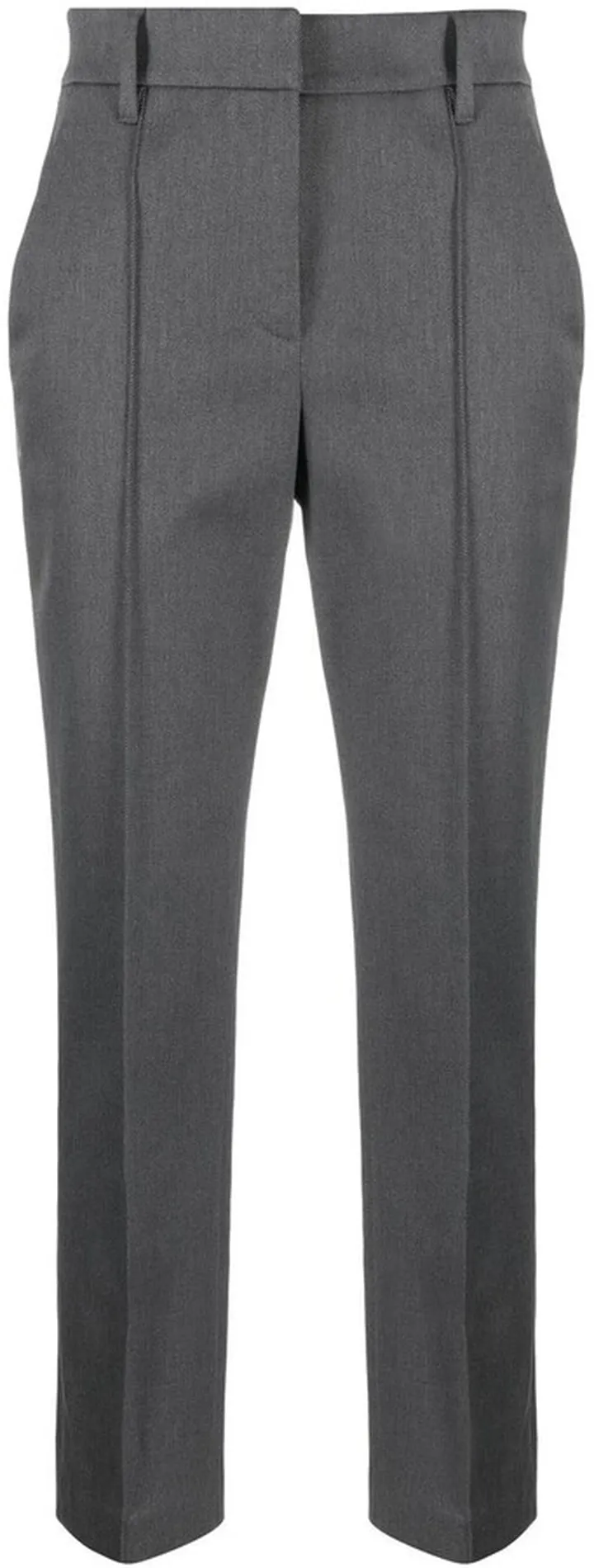 Pleated Cropped Trousers