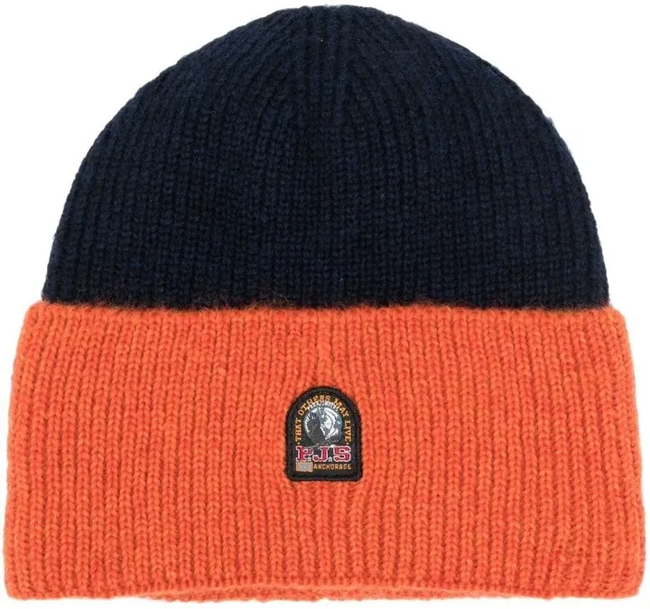 Logo-Patch Knitted Beanie