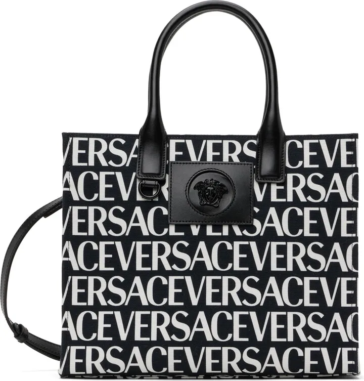 Versace Black Allover Tote