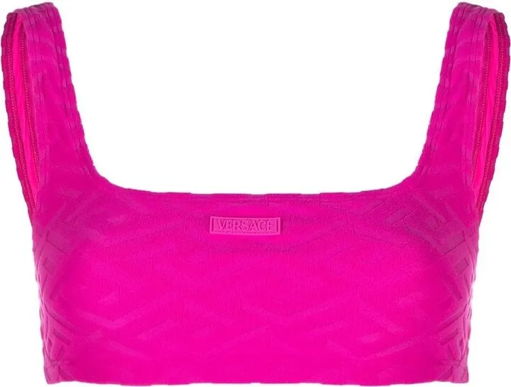 Debossed-Logo Bikini Top