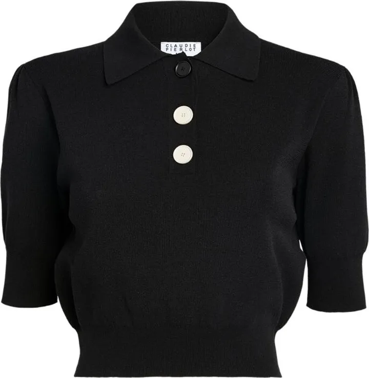 Claudie Pierlot Knit Polo Shirt
