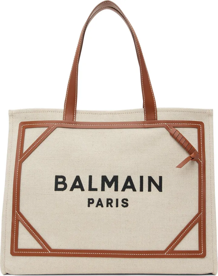 Balmain Beige B-Army 42 Tote
