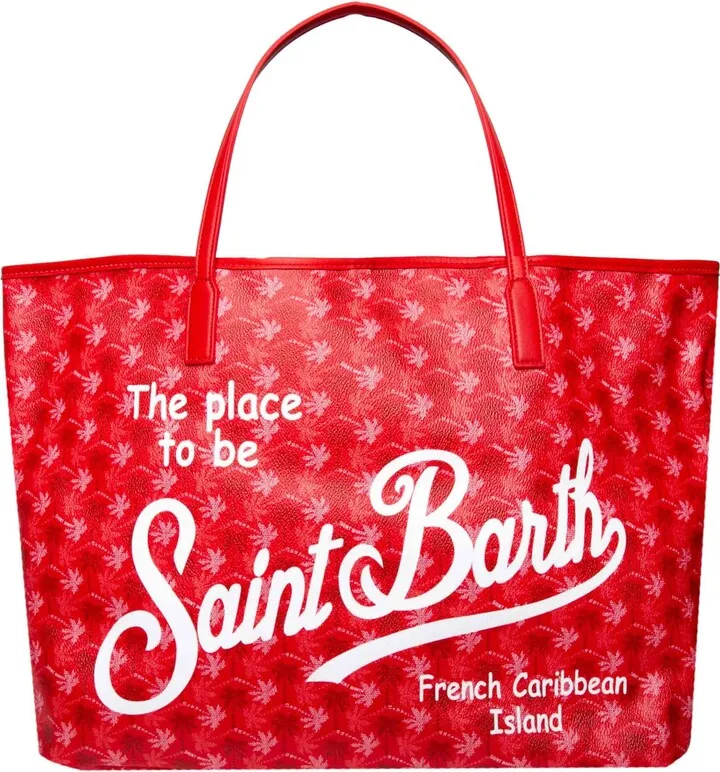 Saint Barth Monogram Red Light Bag