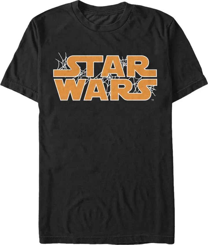 Men's Star Wars Halloween Cobweb Logo T-Shirt - Black - 2X Large
