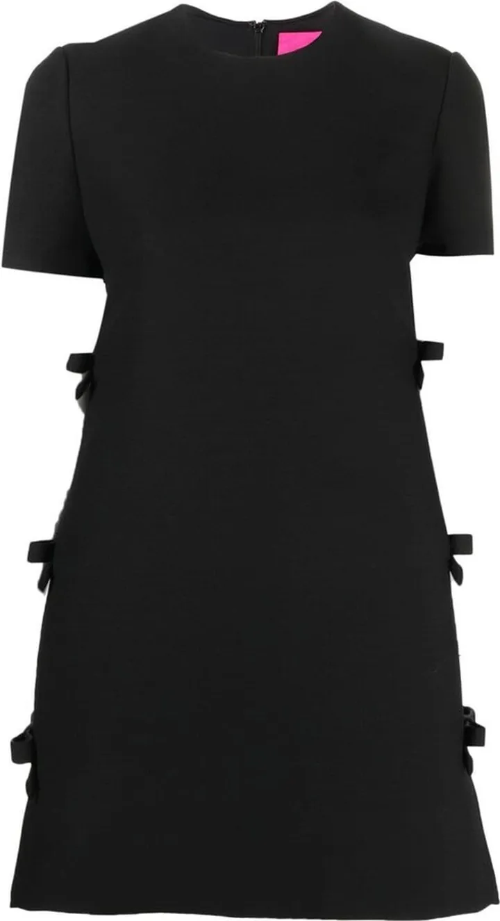 Bow-Embellished Mini Dress