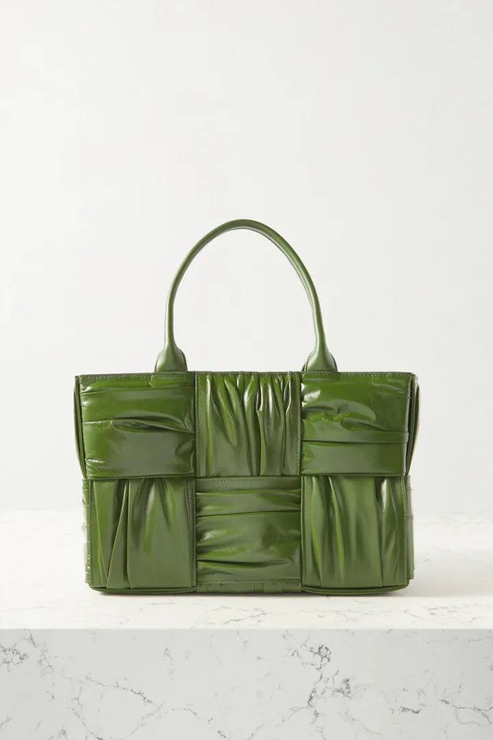 Bottega Veneta - Arco Small Gathered Intrecciato Leather Tote - Green
