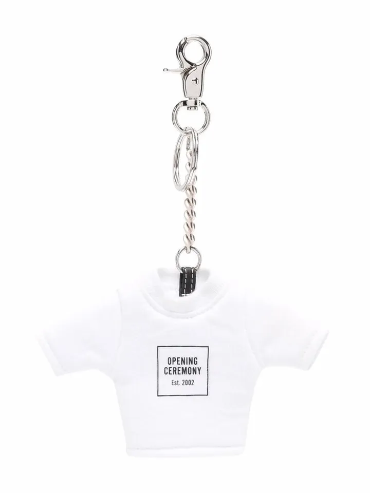 logo T-shirt charm keyring
