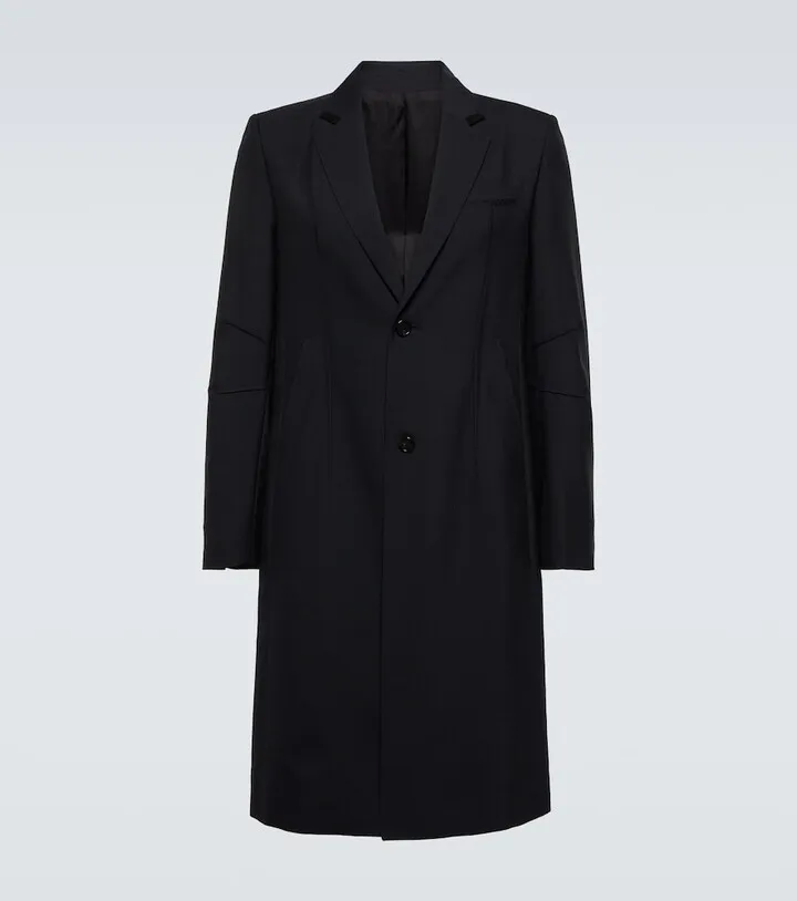 Mohair and wool coat