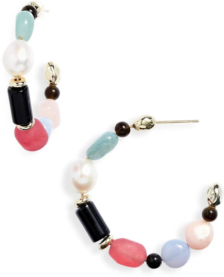 Willa Beaded Hoop Earrings