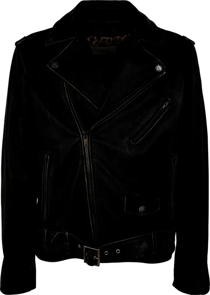 Golden M`s Chiodo Jacket Distressed Bull Leather