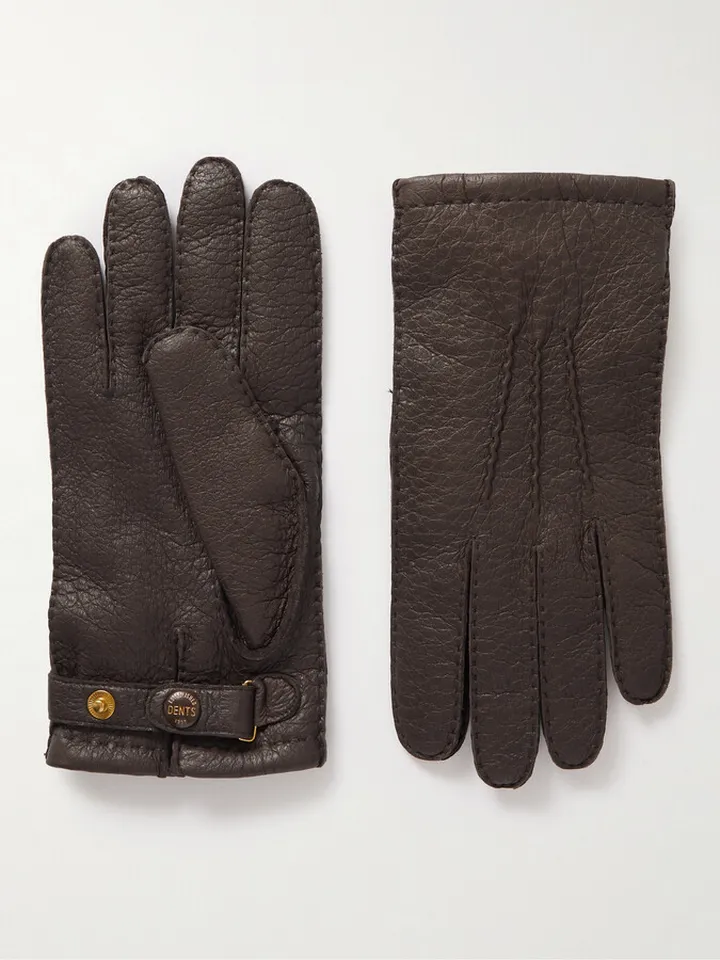 Hampton Cashmere-Lined Full-Grain Leather Gloves