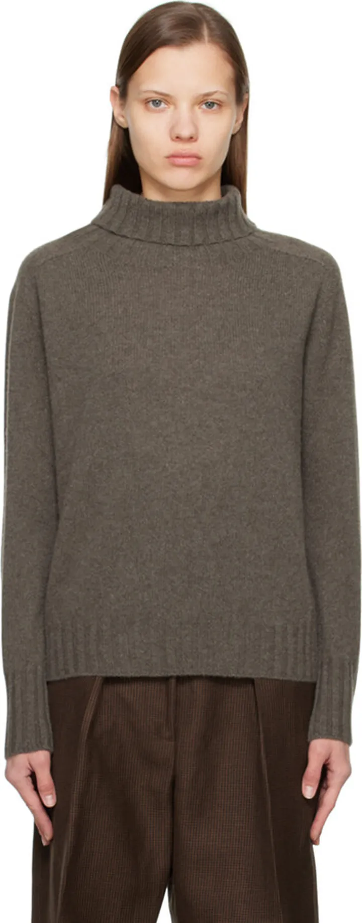 Margaret Howell Gray Wide Roll Turtleneck