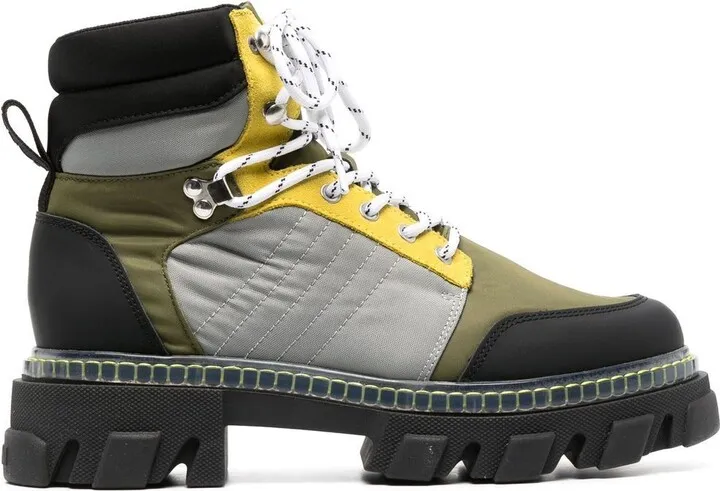 Cleated lace-up hiking boots
