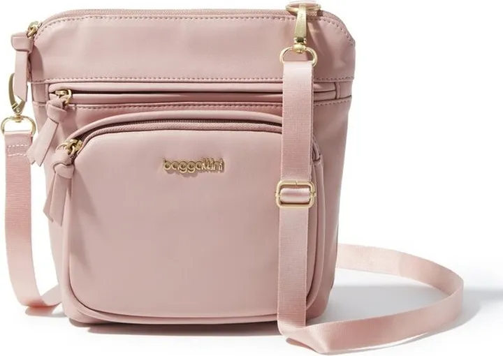 Baggallini Modern Pocket Vegan Leather Crossbody Bag - Pink