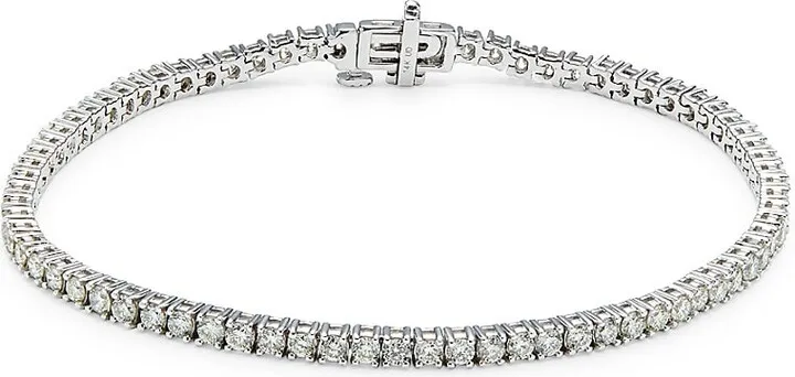 14K White Gold & 3.00 TCW Diamond Tennis Bracelet