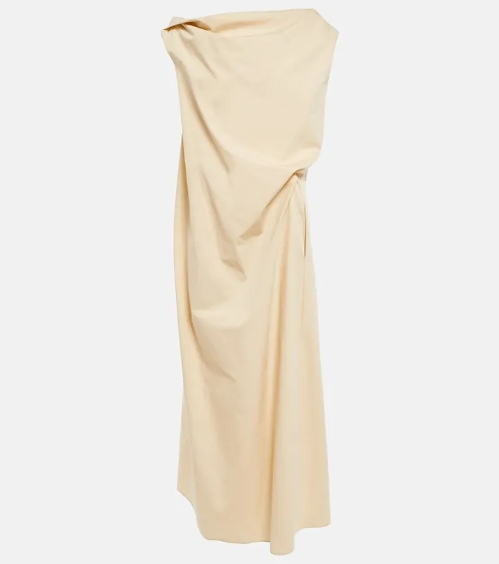 Bamaris one-shoulder cotton maxi dress