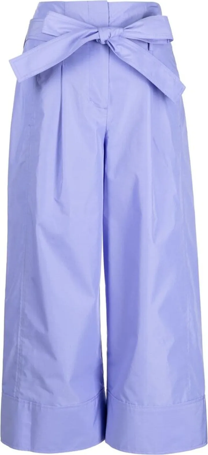 Pleat-Detail Cropped Trousers