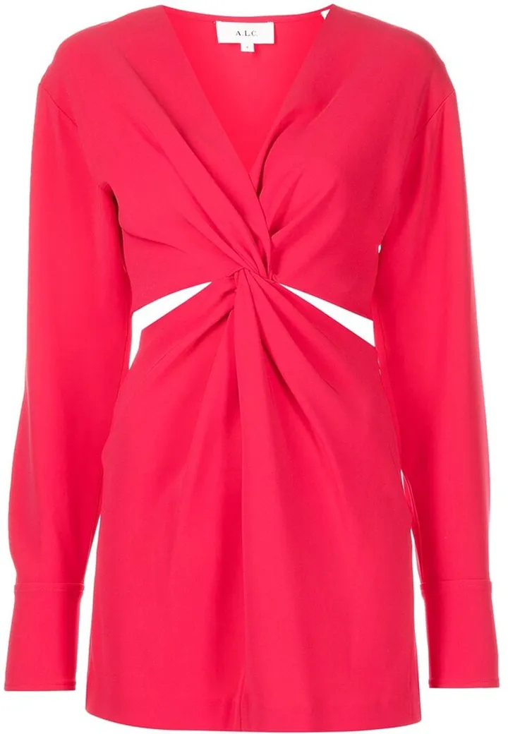 Zoey twist-front mini dress