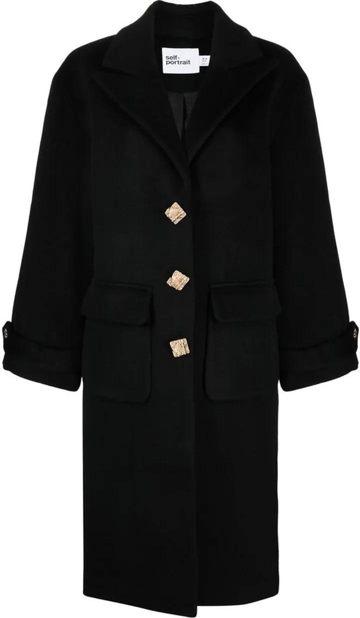 Single-Breasted Wool-Blend Coat