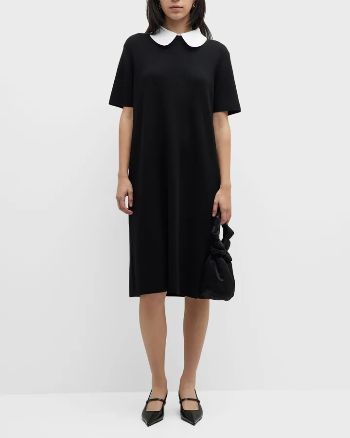 Peter Pan-Collar Sweater Dress