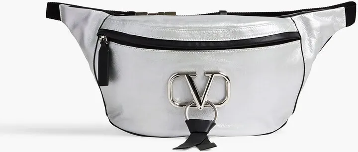 VRING metallic textured-leather belt bag
