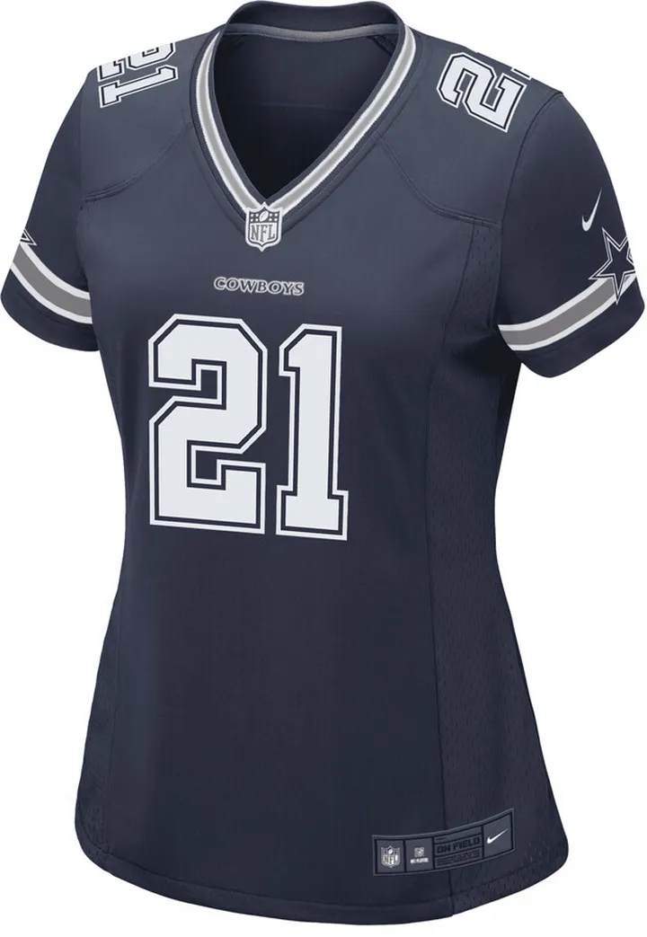 Nike Women's NFL Dallas Cowboys (Ezekiel Elliott) Game Football Jersey in Blue