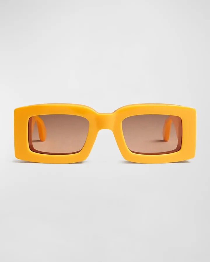 Les Lunettes Tupi Acetate Rectangle Sunglasses
