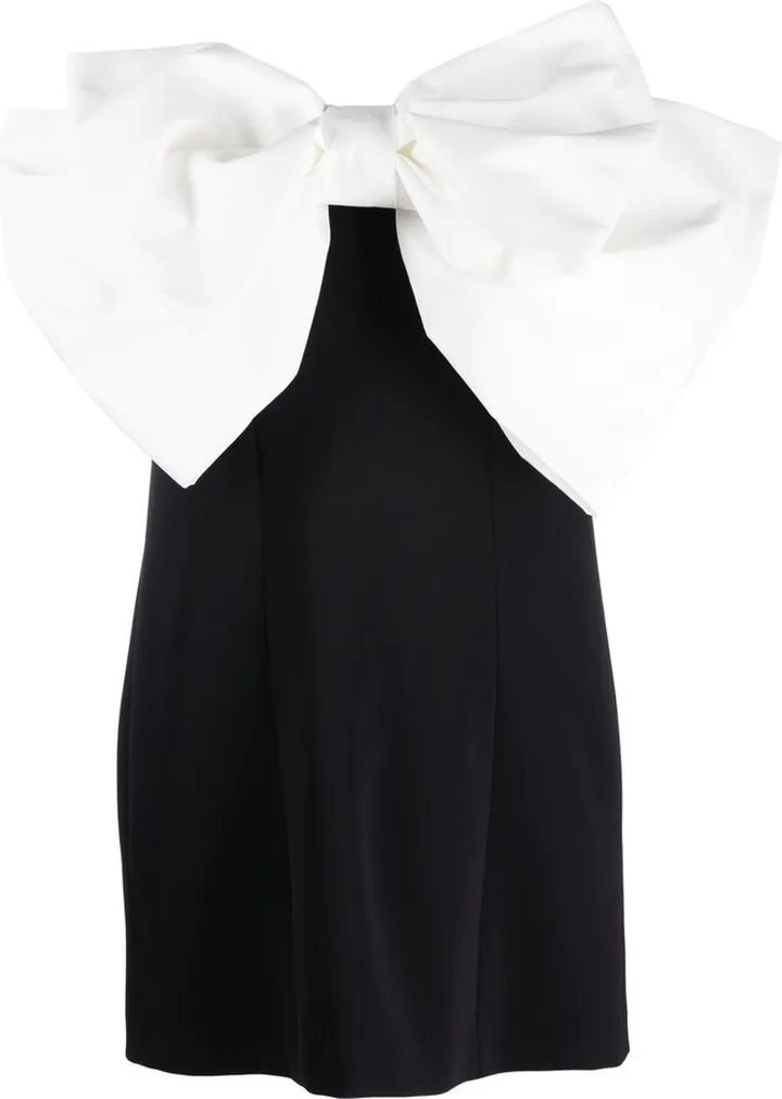 Bow-Embellished Mini Dress