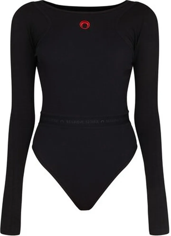 Low-cut ribbed bodysuit