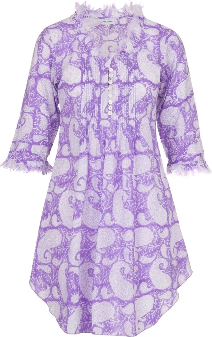 At Last... - Cotton Annabel Tunic - Purple Paisley
