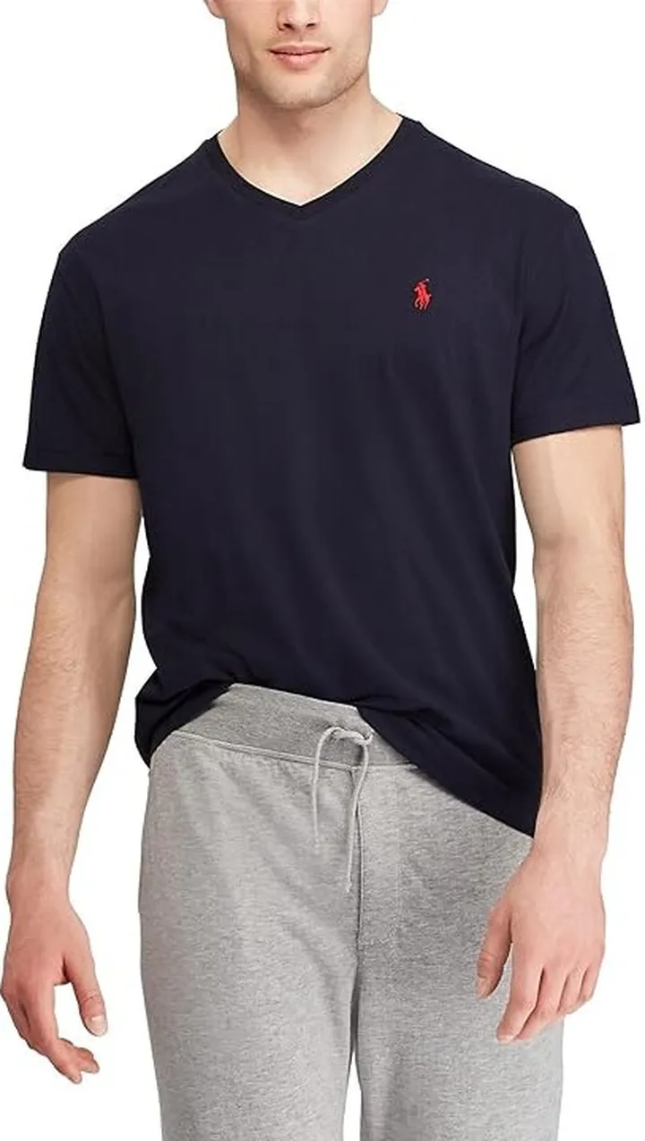 Polo Ralph Lauren Classic Fit V-Neck T-Shirt (Ink) Men's T Shirt
