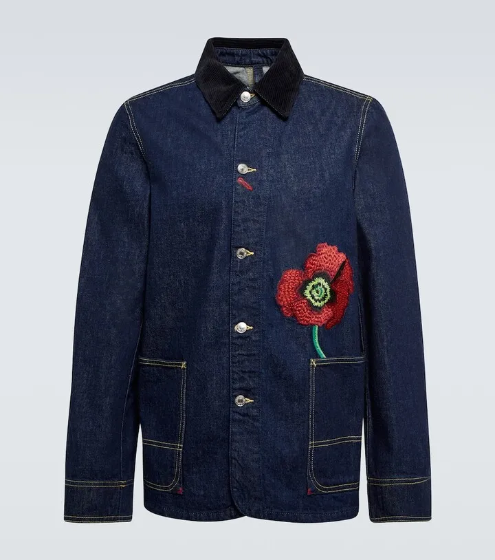 Embroidered denim jacket