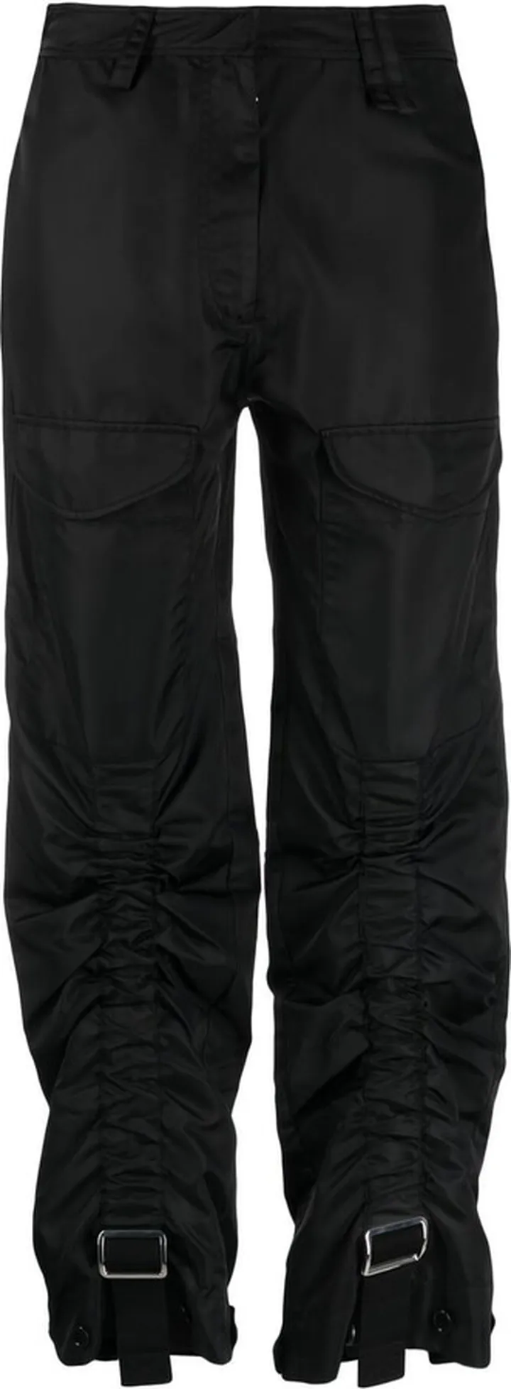 Cropped Gathered-Detail Trousers