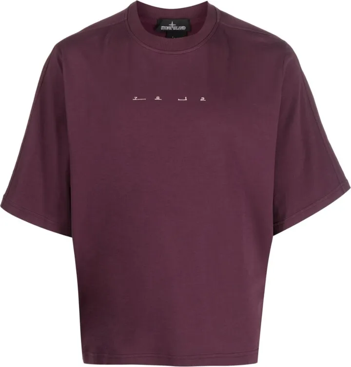 rear logo-print detail T-shirt