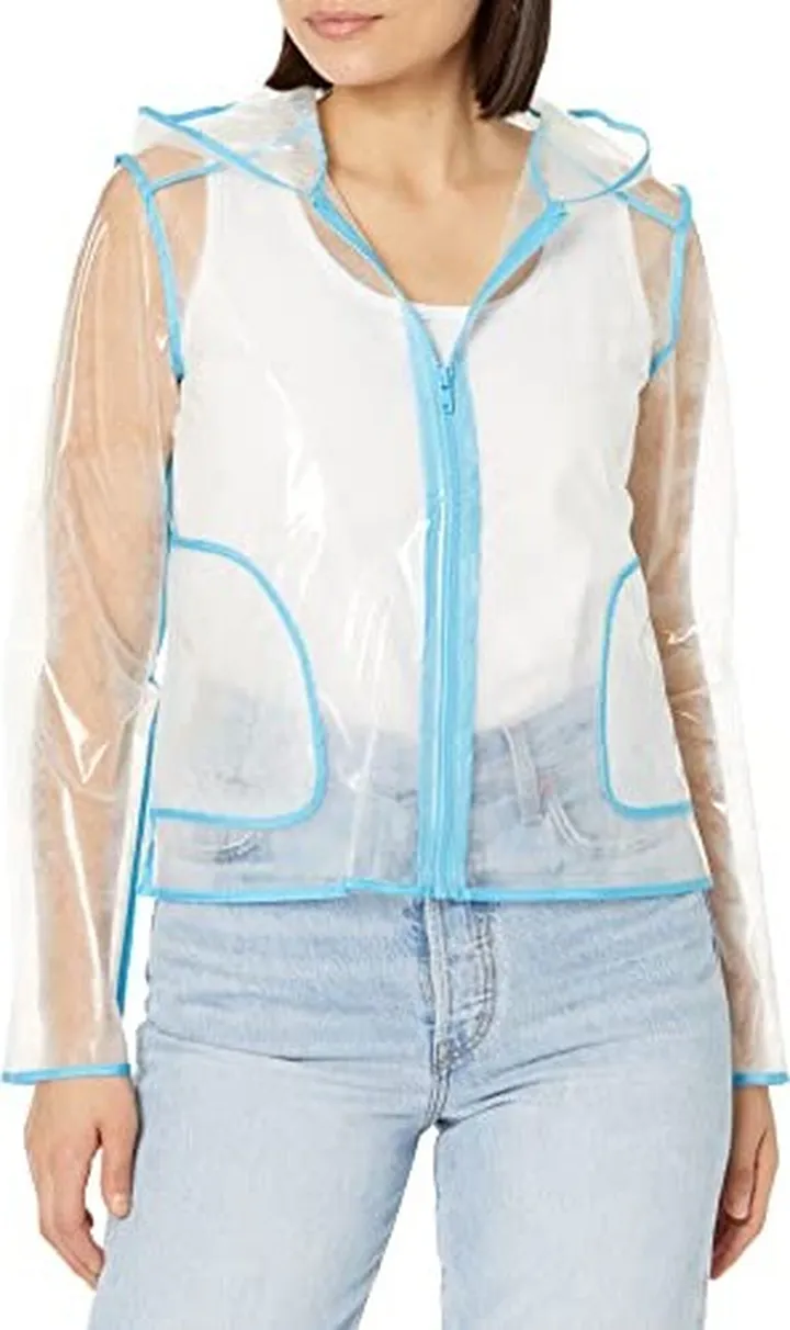 JOUJOU Womens Transparent Rain Jacket