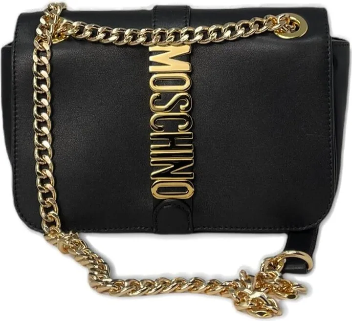 Moschino Lettering Logo Belt Shoulder Bag
