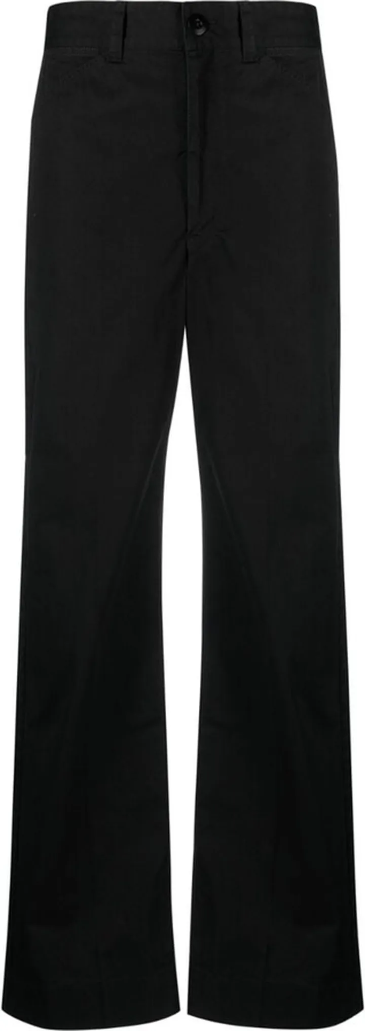 High-Waisted Cotton Trousers