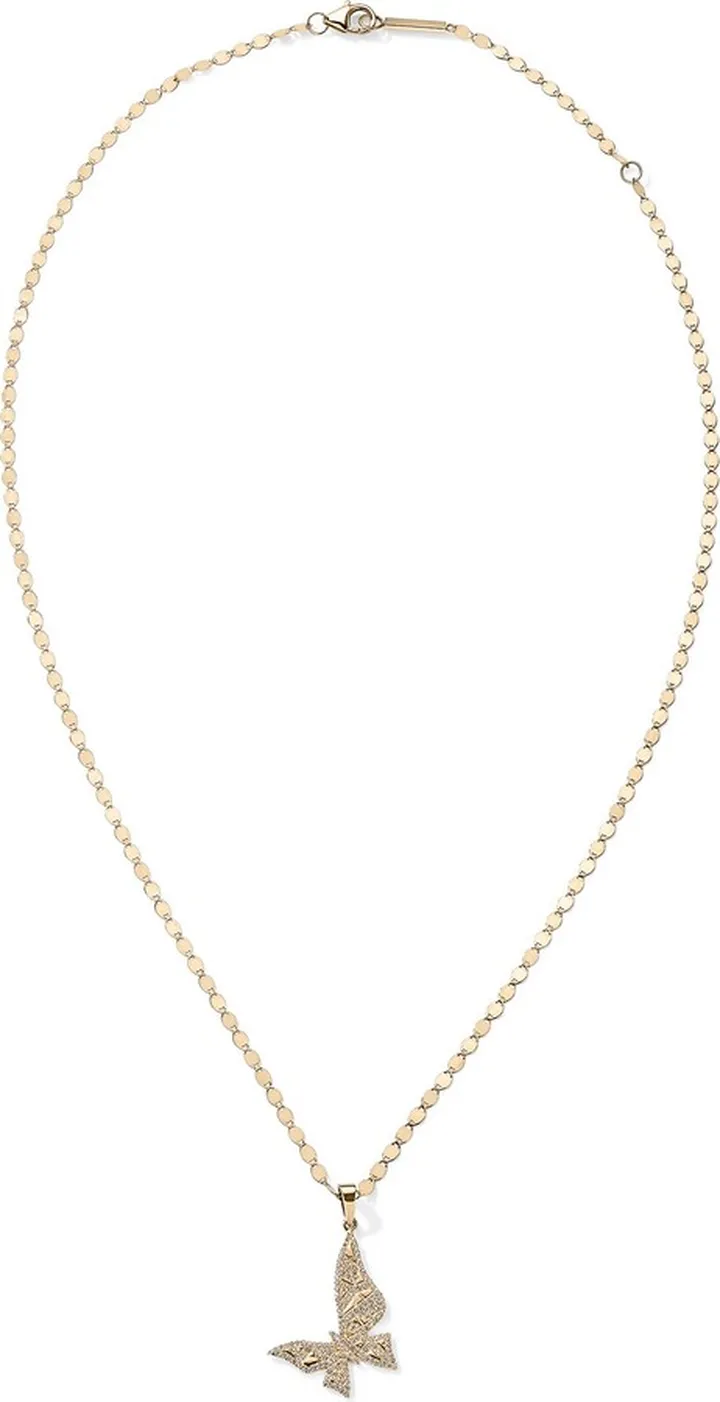 Diamond Butterfly Pendant Necklace