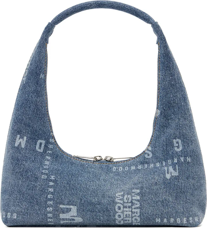 Marge Sherwood Blue Zip Denim Shoulder Bag