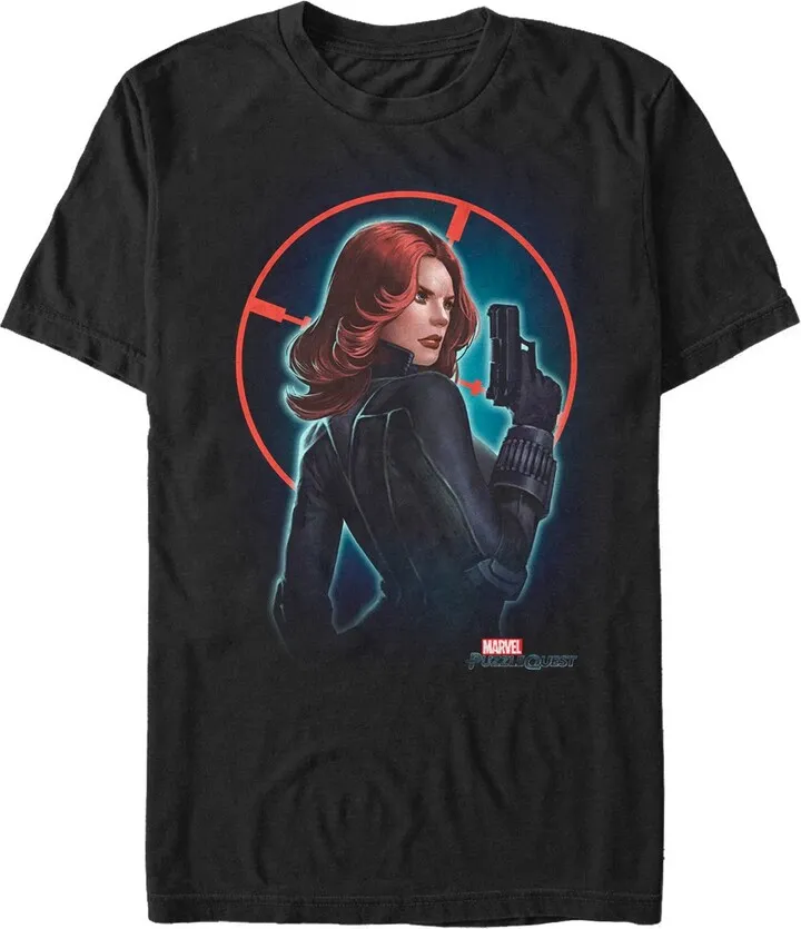 Men's Marvel Puzzle Quest Widow T-Shirt - Black - 2X Large