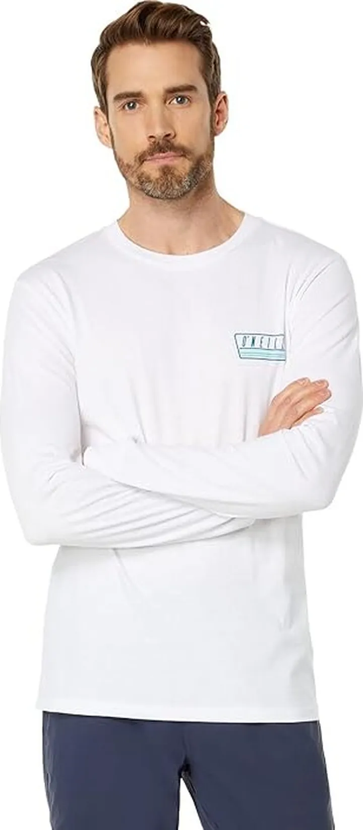 O'Neill Headquarters Long Sleeve Tee (White 2) Men's Clothing