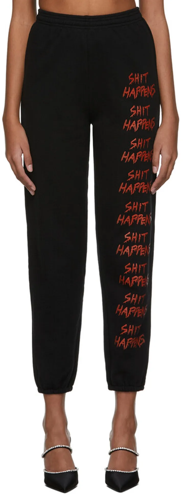 Ashley Williams Black 'Shit Happens' Lounge Pants