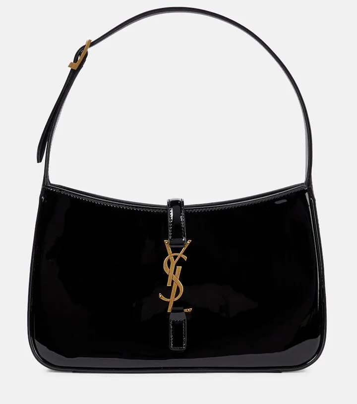 Le 5 a 7 patent leather shoulder bag