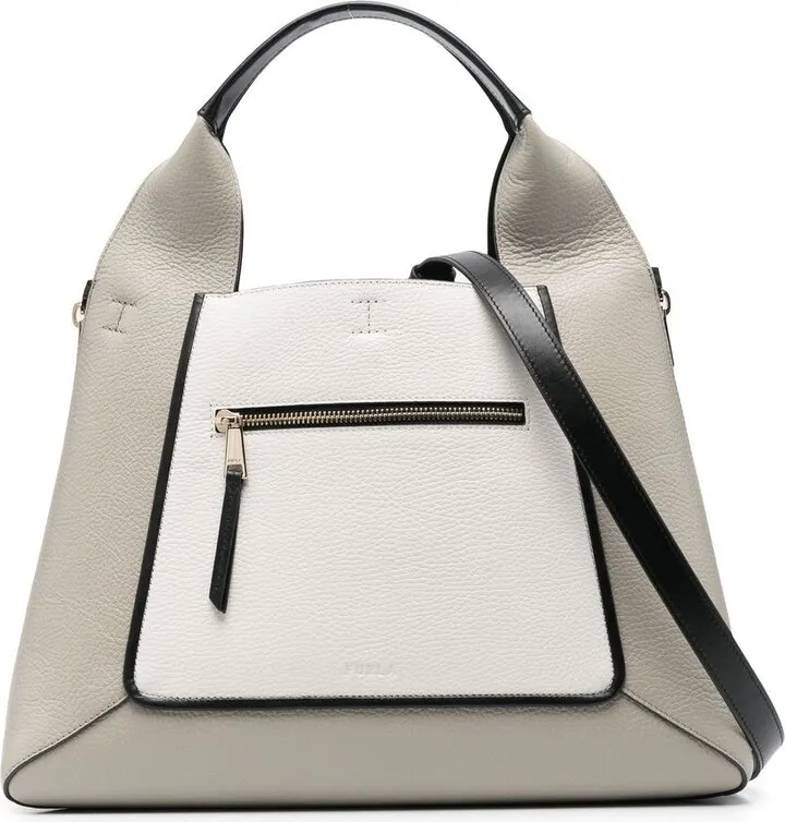 Top Handle Leather Tote Bag