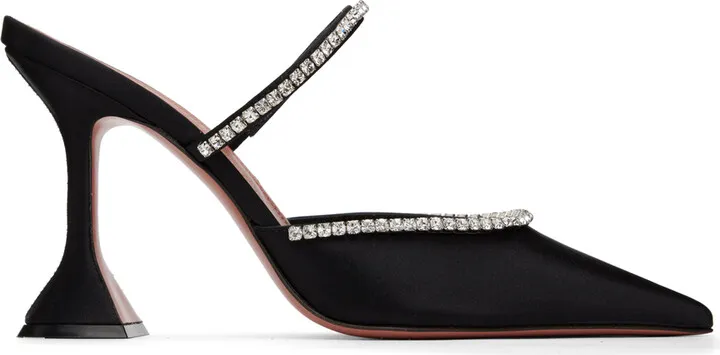 Amina Muaddi Black Gilda Mules