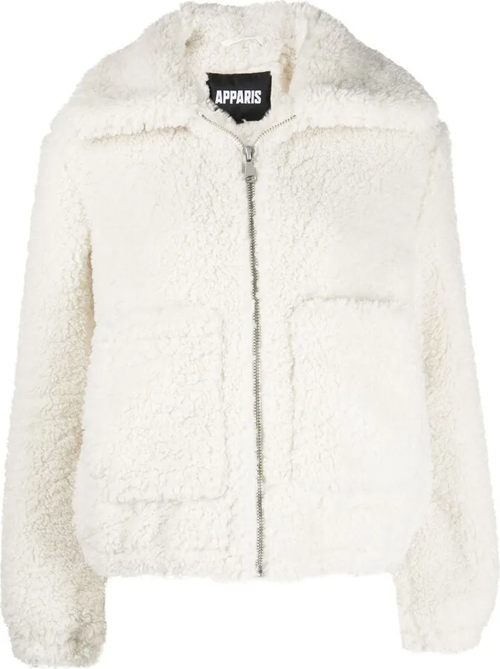 Zipped-Up Faux-Shearling Coat
