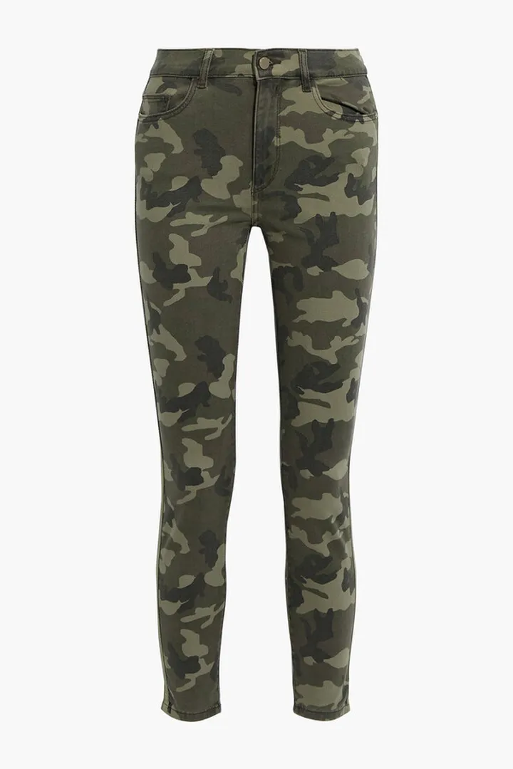 Farrow printed mid-rise skinny jeans