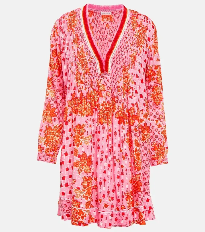 Ola embroidered floral minidress