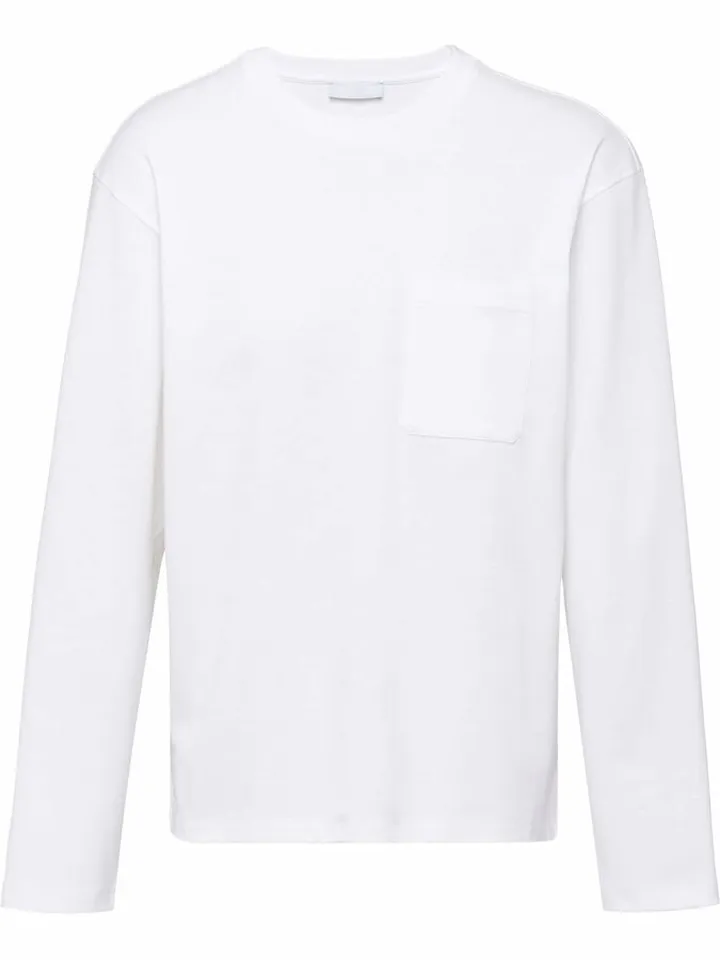long-sleeve cotton T-shirt