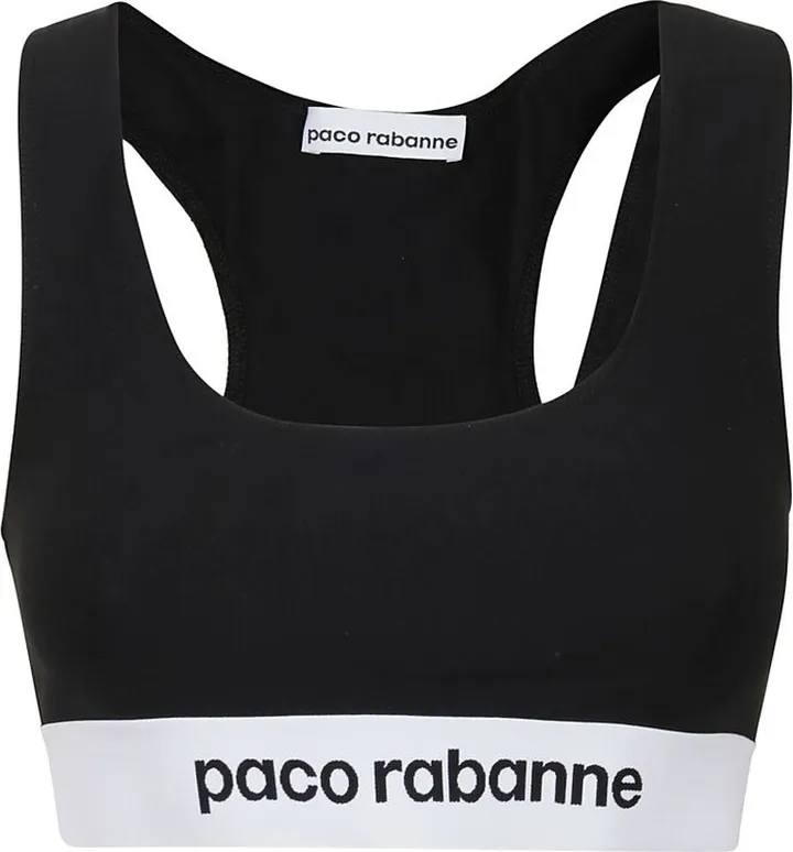 Paco Rabanne Logo Taped Bralette